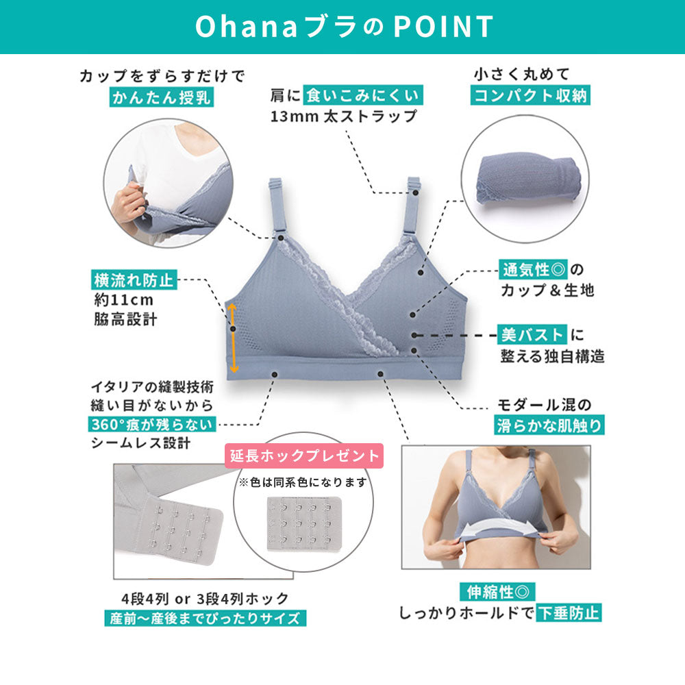 【夜の授乳&授乳初期専用】片手でサッと瞬く授乳ブラ